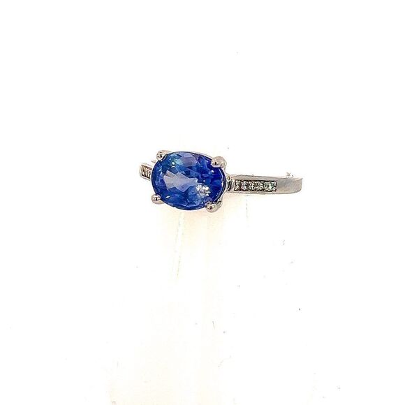Natural Sapphire Diamond Ring 6.5 14k W Gold 2.36 TCW Certified $3,950 310592 - Picture 9 of 16